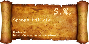 Sponga Mária névjegykártya