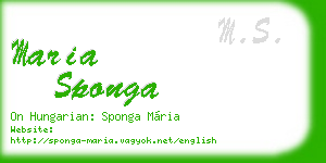 maria sponga business card