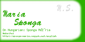 maria sponga business card